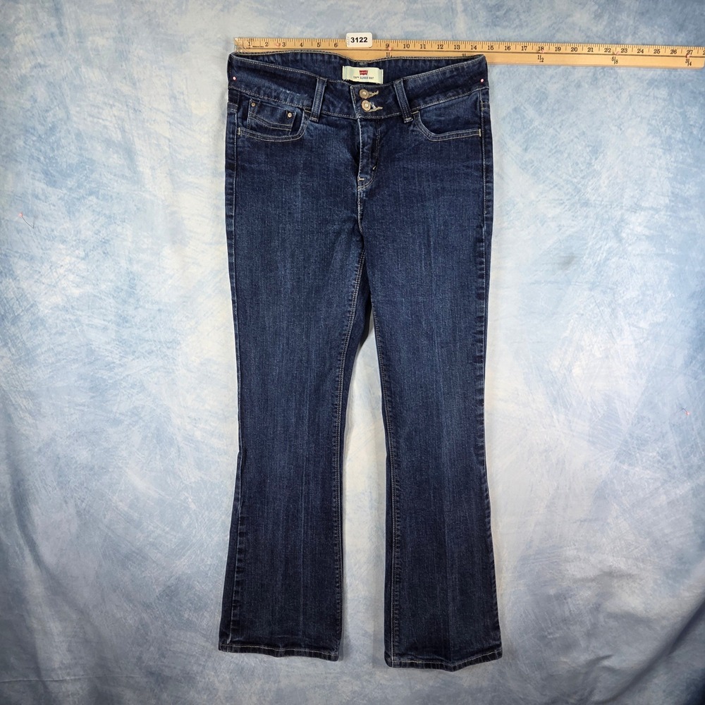 Levis 526 Slender Bootcut Jeans Dark Wash Blue Denim Womens W28 L30